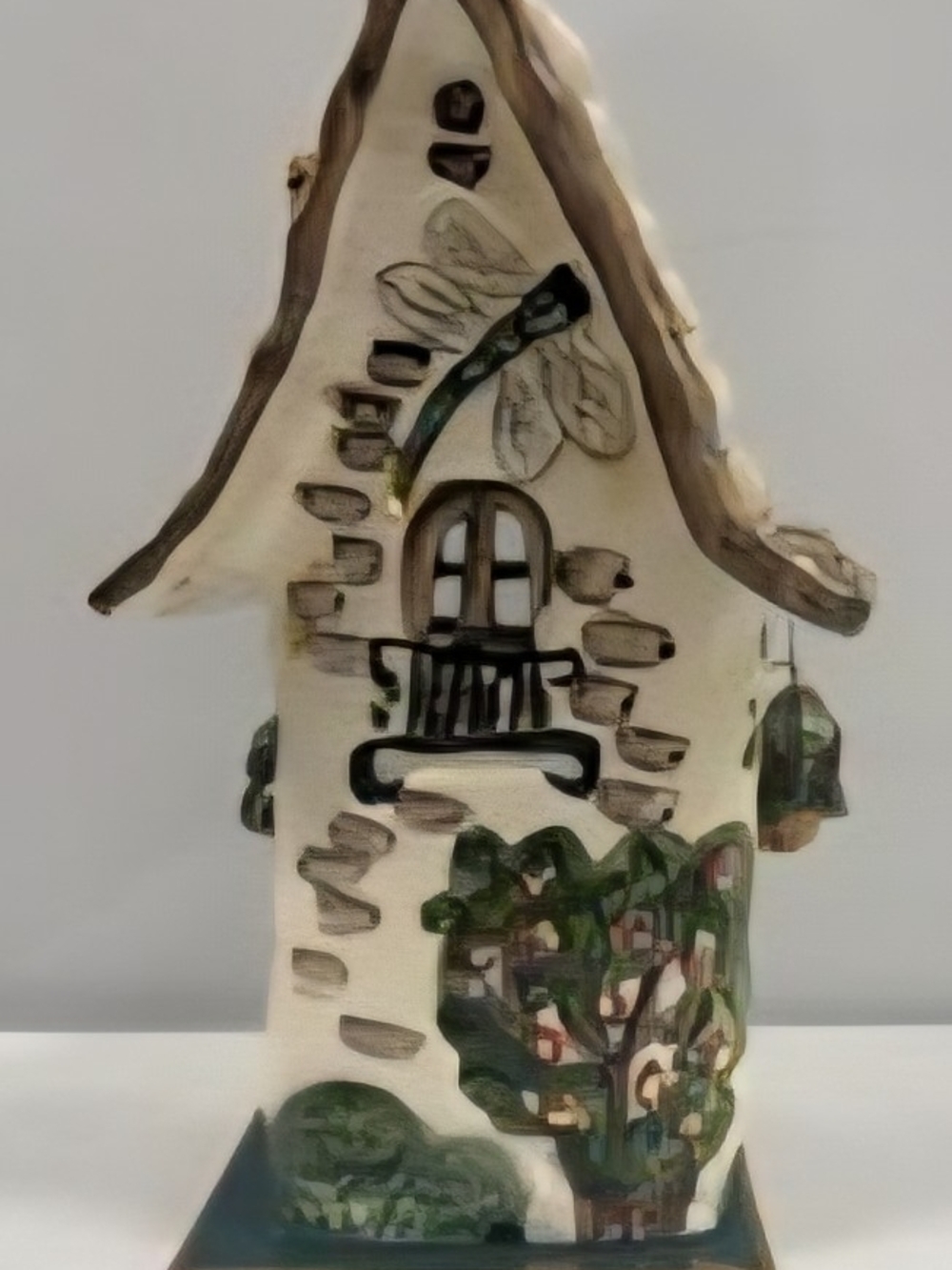 Blue Sky Clayworks Tealight House Heather Goldminc Welcome Friends w/base - Picture 4 of 13